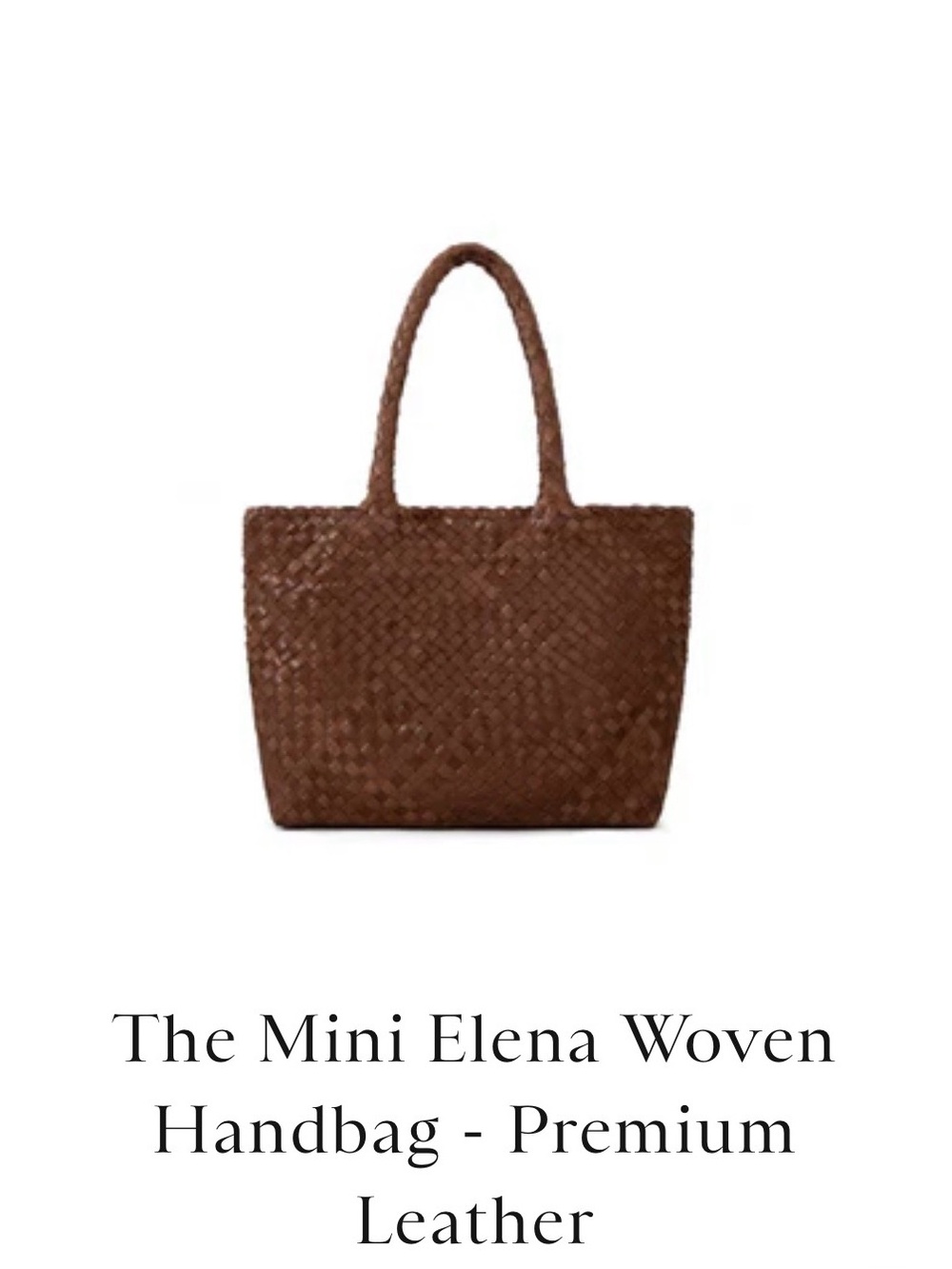 Milaner Mini Woven Leather Tote Bag in Brown - Classic Everyday Carry-Premium